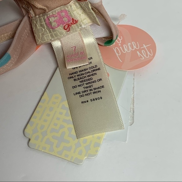 GB Girls | Girls Size 7| Polka Dot Bikini Swim Top NWT - Picture 6 of 8